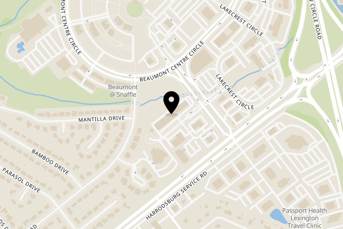 Map showing the location of Masala Indian Cuisine on 3061 Fieldstone Way in Lexington